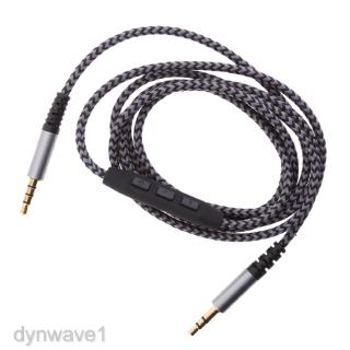 [DYNWAVE1] 3.5mm AUX Cable Male to Male w/ Mic Volume Control for Phone Tablet PC