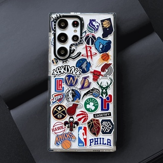 เคสซิลิโคนนิ่ม ลายโลโก้บาสเก็ตบอล NBA สําหรับ Samsung Galaxy S23 S21 S22 Plus Ultra