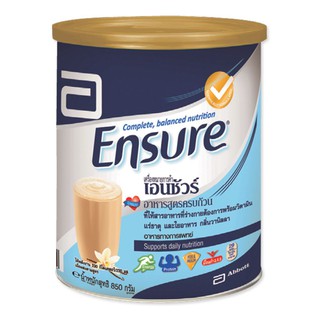 เอนชัวร์ อาหารสูตรครบถ้วน กลิ่นวานิลลา 850 กรัม  Ensure Complete Formula Food Vanilla Flavor 850g.