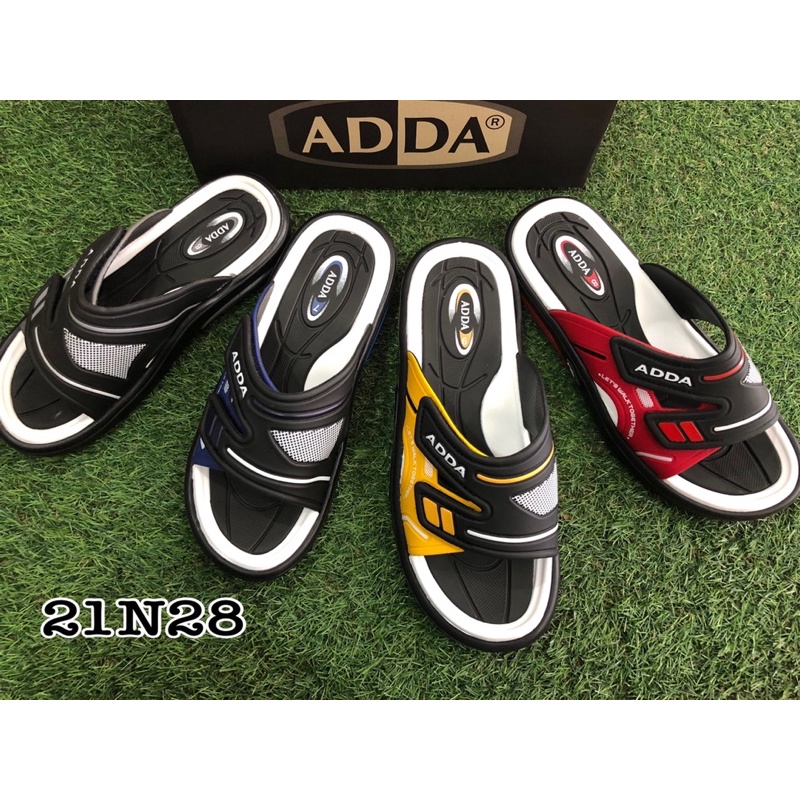 พร้อมส่ง ADDA รุ่น 21N28 รองเท้าแตะแบบสวม ไซส์ 4-9 สีเทา น้ำเงิน แดง เหลือง