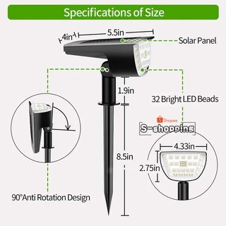 ไฟเหลือง 108 LED Solar light ไฟติดผนัง+สวน พลังงานแสงอาทิตย์ *