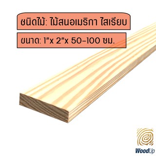 ระแนงไม้สนอเมริกา จำหน่าย 20 ตัว/มัด ขนาด 1.8 ซม.x 4.2 ซม. xยาว 50-100 ซม.