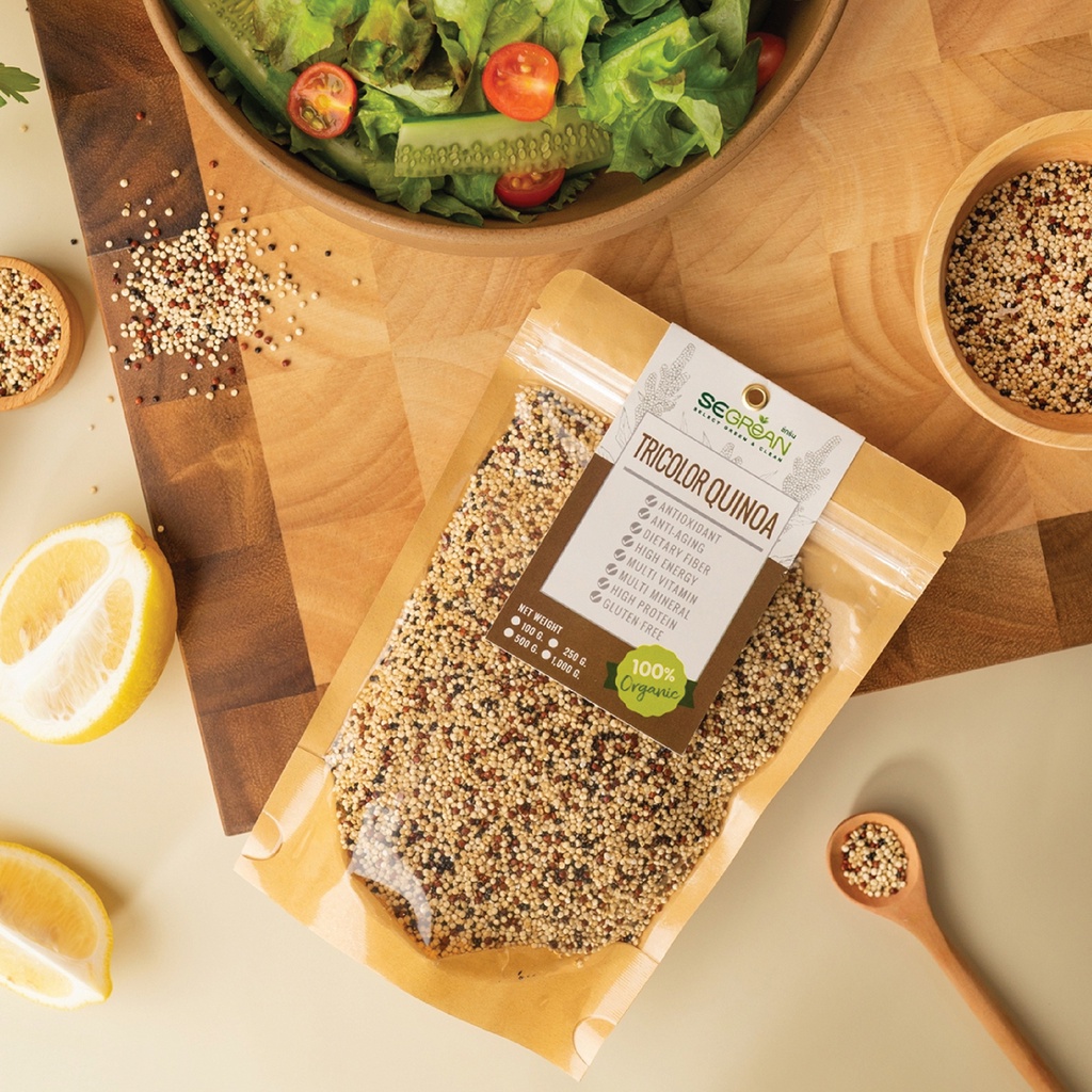 พร้อมส่ง!! ควินัวสามสี Mix Quinoa ออร์แกนิคแท้100% ขนาด 1000กรัม Superfood Organic Tricolor Quinoa