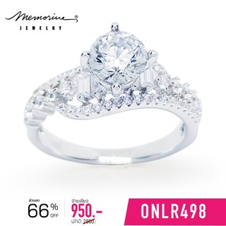 Memorine Jewelry แหวนเงินแท้ 925 ฝังเพชรสวิส (CZ) : ONLR498