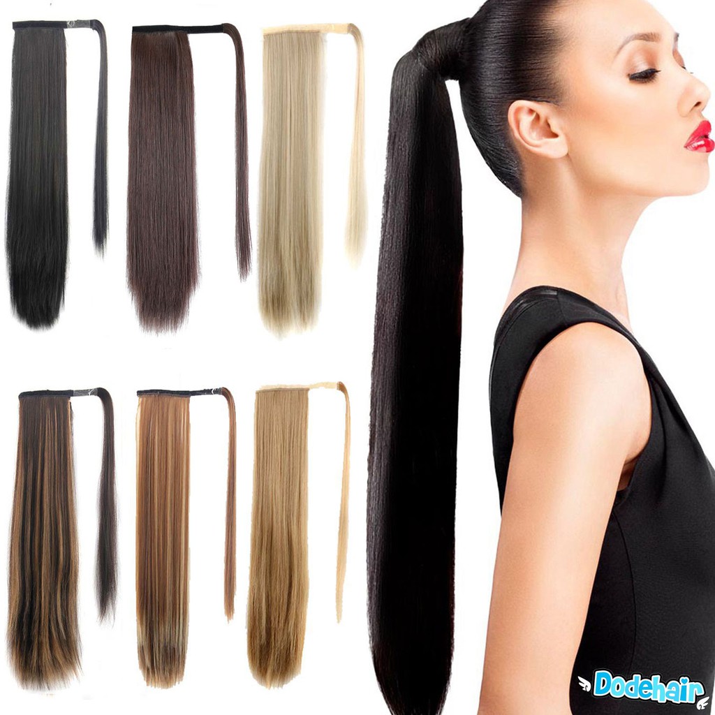 แฮร์พีช​หางม้าตรงแพเก็บ wig long hair เพิ่มความหนาให้ผม