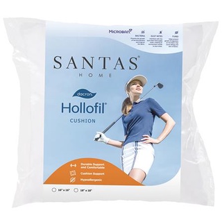 หมอนอิง SANTAS DACRON HOLLOFIL 16x16 นิ้ว สีขาว หมอนกอด