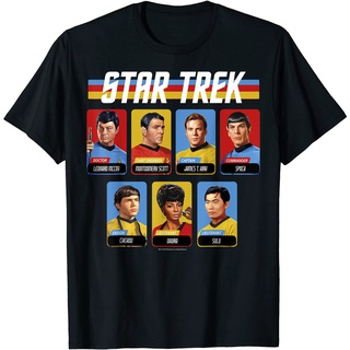 ผ้าฝ้ายคอกลมเสื้อยืด พิมพ์ลายกราฟฟิค Star Trek สีรุ้ง แบบดั้งเดิม สไตล์เรโทร สําหรับผู้ชาย และผู้หญิงเสื้อเชิ้ตfrom S-4X