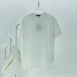 LOUIS VUITTON LV MONOGRAM 2020SS HOOK AND LOOP MONOGRAM SHORT SLEEVE T-SHIRT เสื้อยืดคอกลมแขนสั้น โลโก้โมโนแกรม หลุยส์