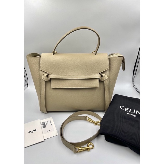 Celine mini belt bag light taupe color