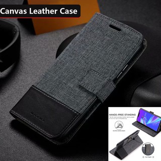 เคสโทรศัพท์หนังผ้าฝาพับกระเป๋าสตางค์ Xiaomi Mi 8 9 9t Lite A2 A3 Note 10 Pro F1 Canvas Leather Wallet Flip Case Cover