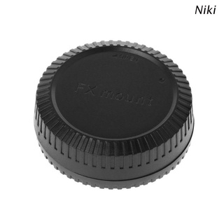 Niki Rear Lens Body Cap Camera Cover Anti-dust Protection Plastic Black for Fuji Fujifilm FX X Mount