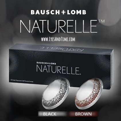 NATURELLE (แพค15 คู่) คอนแทคเลนส์รายวัน สีดำ/สีน้ำตาล 🟤⚫ จาก Bausch and Lomb