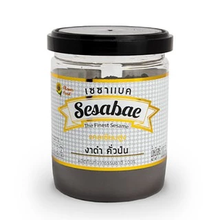 เซซาแบค งาดำคั่วป่น ( ผง ) 100 กรัม Sesabac Roasted black sesame powder