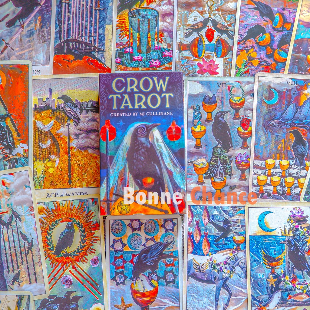 พร้อมส่งไพ่ทาโร่ Tarot ไพ่ยิปซี 78 ใบ ethereal visions crow tarot magic ...