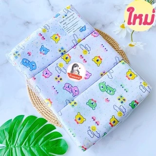 ผ้าอ้อมสาลู ผสมคอตตอน12ผืน หนา2ชั้น 24นิ้ว ไม่สามารถเลือกลายได้เลือกสีได้ เย็บริมระบายอากาศไม่ก่อให้เกิดภูมิแพ้ 24นิ้ว