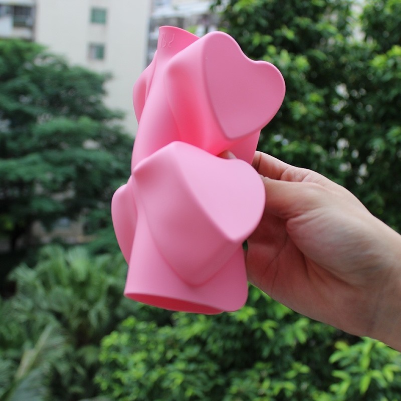 แม่พิมพ์วุ้น พิมพ์วุ้น พิมพ์ซิลิโคน พิมพ์สบู่ พิมพ์รูปหัวใจ 4 ช่อง - รูปที่ 4