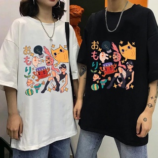 ย้อนยุคเสื้อยืดแขนสั้น แบบบาง ทรงหลวม ลายการ์ตูน สไตล์โกธิค สร้างสรรค์ แฟชั่นฤดูร้อน สําหรับผู้หญิงS-5XL