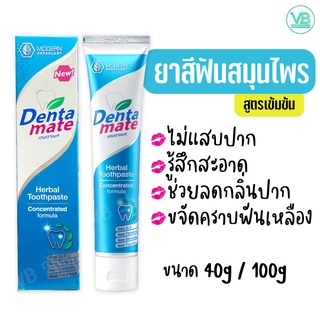 Dentamate - เดนทาเมท ยาสีฟันสมุนไพรสกัดบริสุทธิ์ สูตรเข้มข้น สยบกลิ่นปากหมดจด ฟันขาวสะอาด เหงือกแข็งแรง (40/100g)