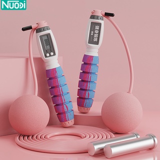 Nuodi เชือกกระโดด 2in1 เชือกกระโดดกีฬา ไร้สาย ที่กระโดดเชือก เชือกกระโดดดิจิตอล Smart Jump Rope แถมฟรีที่ถ่วงน้ำหนัก