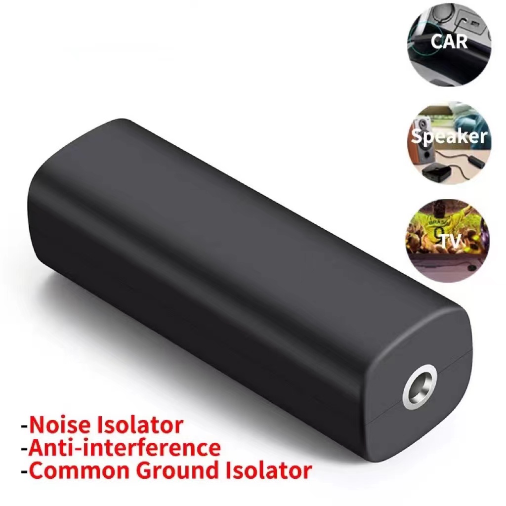 Bling Ground Loop Noise Filter Isolator 3 . 5 มม . สายเคเบิ้ลสําหรับเครื่องเสียงรถยนต์