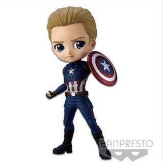 Q posket Figure : Marvel - CAPTAIN AMERICA Ver.B ลิขสิทธิ์แท้นำเข้าจากญี่ปุ่น💯%