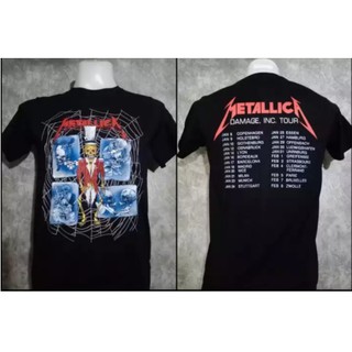 เสื้อวงคอกลม สกรีนลาย METALLICA หน้าหลัง