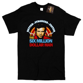 เสื้อยืดผ้าฝ้ายพิมพ์ลายแฟชั่น เสื้อยืดผ้าฝ้าย พิมพ์ลาย Six Million Dollar Man Inspired - Retro Classic USA 70s TV Show