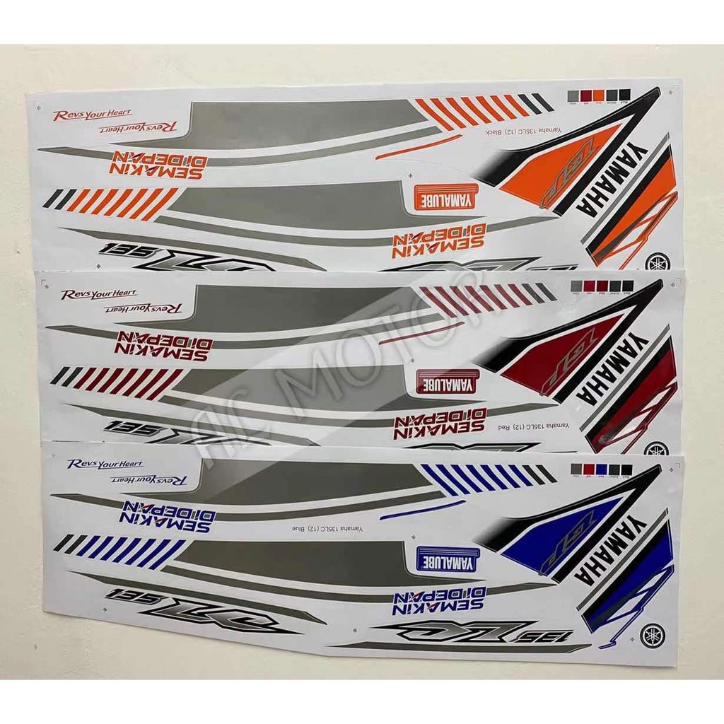 YAMAHA LC135 V2 / V3 / V4 / V5 / V6 ( 12 ) STRIPE STICKER YAMAHA