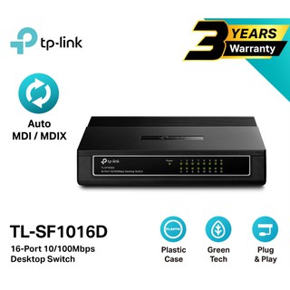 SWITCH HUB (สวิตซ์ฮับ) TP-LINK 16 PORTS (TL-SF1016D) FAST PORT 10/100Mbps