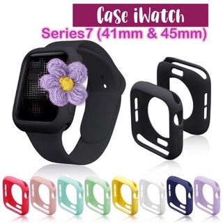 พร้อมส่งจากไทย iWatch Series7 &amp; 8 เคสซิลิโคนนิ่ม สำหรับ IWatch series 7  Silicone Case