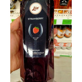 น้ำเชื่อม กลิ่นสตอเบอรี่ Lin Strawberry premium flavoured Syrup 🍓(ออเดอร์ขั้นต่ำ2ขวดขึ้นไปค่ะ)