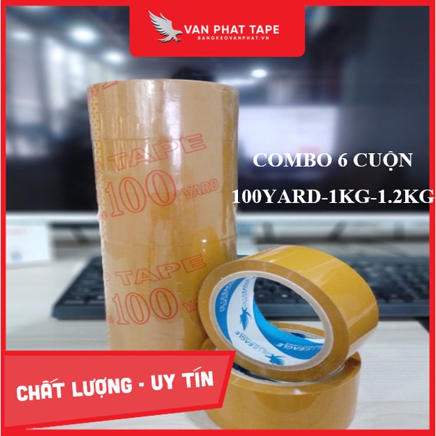 COMBO 6 ม้วนของ PERFECT ADHESIVE TAPE 48MM,1KG, 1.2KG,100Y