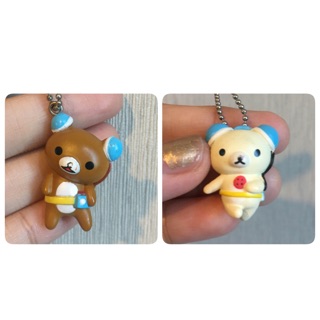 [2ชิ้น!]San-X Rilakkuma S+G แท้💯ดูโอ้ ริลัคคุมะใส่หูฟังเต้น ที่ห้อยกระเป๋า ที่ห้อยโทรศัพท์มือถือ พวงกุญแจ