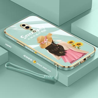 เคสโทรศัพท์มือถือ ซิลิโคน ขอบตรง ลายตัวอักษร หรูหรา สําหรับ Oppo RENO 2 RENO Z RENO 3 RENO 3Pro RENO 2