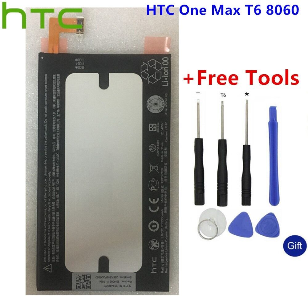 แบตเตอรี่ ของแท้ HTC ONE MAX T6 809D 803s m8809 8160 8088 8060 8090 3300mAh BOP3P100 3300mAh + เครื่