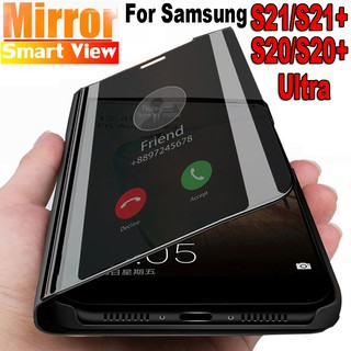 ( Mirror) Samsung Galaxy S21 5G / S21+ 5G / S21 Ultra 5G /S20 S20+ Plus Lite S20 S21 FE เคสโทรศัพท์มือถือแบบฝาพับสําหรับ