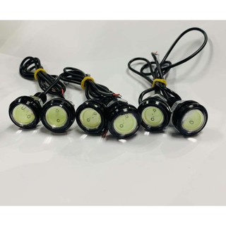 ไฟตาแมว 6ชิ้น 3W 12V LED Light หมอกรถ DRL แสงสีขาว