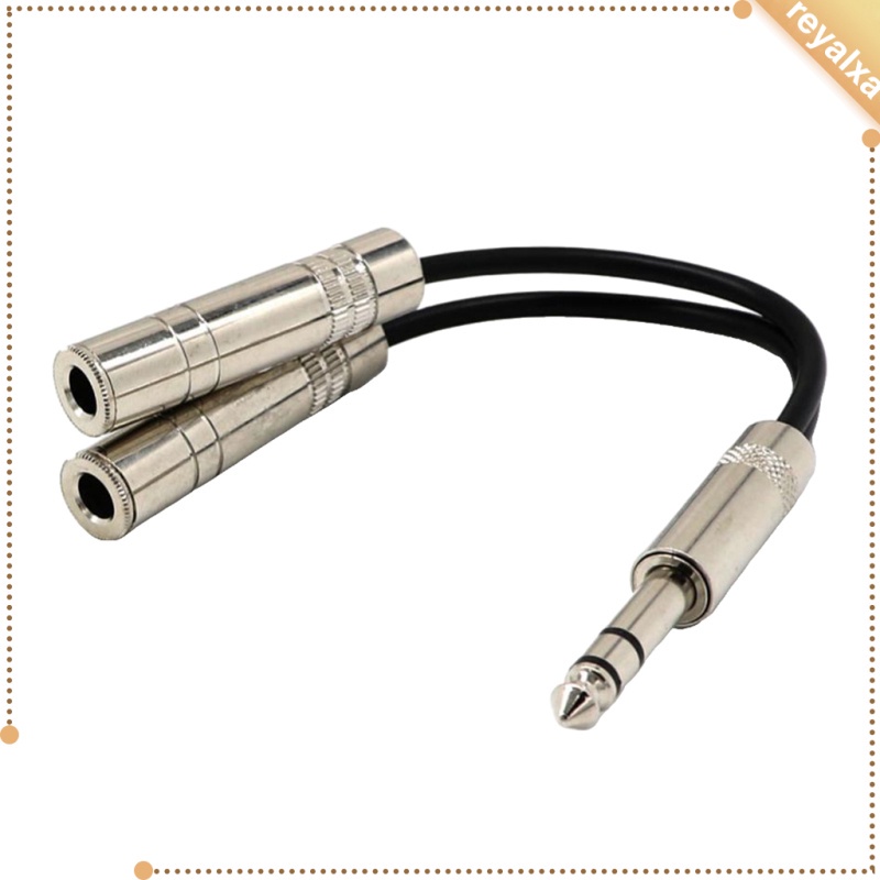 ยาว 0.2 เมตร 6.35 มม.ชาย 2X 6.5 มม.หญิงเสียง Y Splitter สายลําโพง