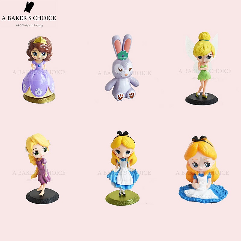 Disney Princess Sofia / Stellalou / Tinkerbell / Rapunzel / Alice Decorative Cake Topper: 公/星 露/花仙/โ