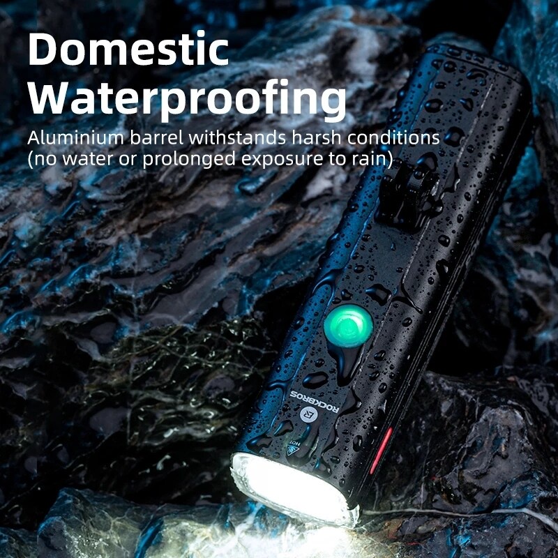 ROCKBROS ไฟหน้าจักรยาน กันน้ํา 1000 ลูเมน ชาร์จ USB ไฟฉาย LED พร้อมตัวยึด อเนกประสงค์ - รูปที่ 4