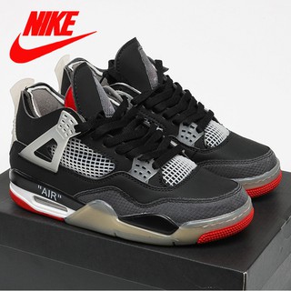  Nike Air Jordan Retro 4 รองเท้าผ้าใบ รองเท้าบาสเก็ตบอล