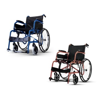 Wheelchair Soma Champion 100 โซม่า รถเข็น รุ่น CHM-100 ล้อหลัง 22 นิ้ว เบาะสีดำ โครง สีน้ำเงิน 17605 / สีกาแฟ 19903