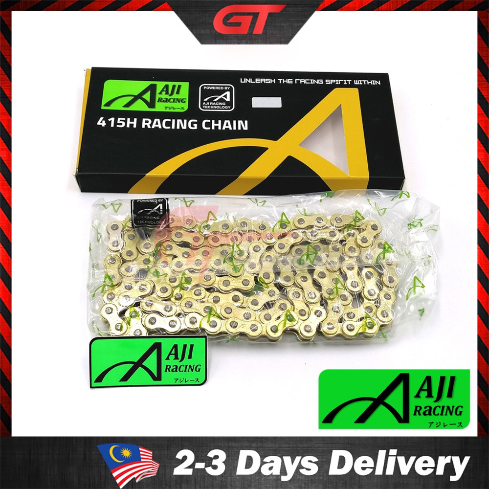 GTmotor AJI Racing Gold Chain โซ่รถจักรยานยนต์ Rantai มอเตอร์ 428Hx122L / 428Hx132L / 415Hx132L