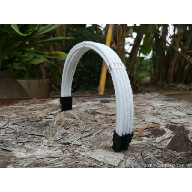 สายถัก 8 pin VGA สีขาวล้วน