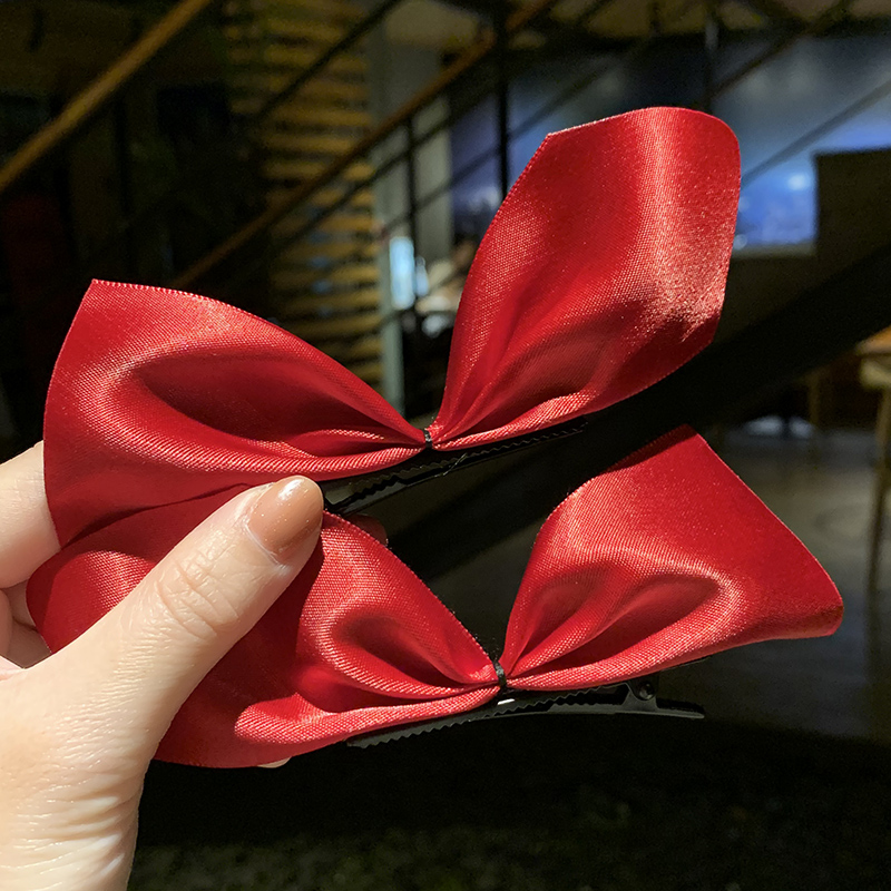 กิ๊บติดผมแบบปากเป็ด ประดับโบ สไตล์เกาหลี สำหรับผู้หญิง - รูปที่ 3