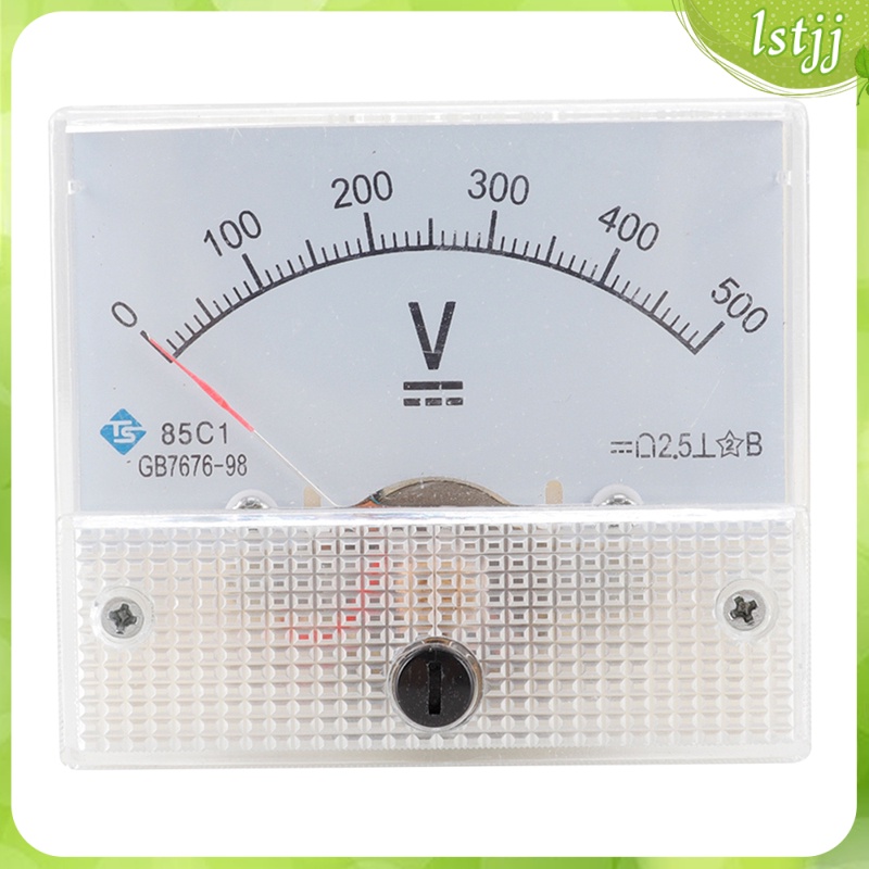 FITYLE Voltmètre 85C1 DC 0-20V 0-50V 0-100V 0-300V 0-500V Rectangulaire Classe 2.5 Analogique Groupe Volt Mètre de Tension Jauge DC 0-30V 