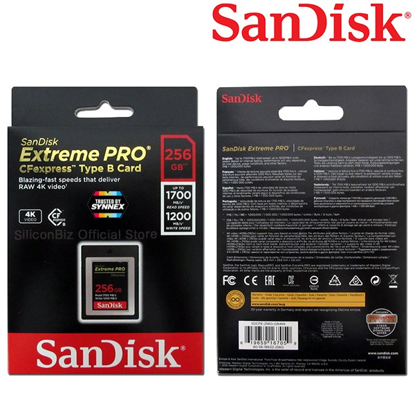 SanDisk Extreme PRO CFexpress Card Type B 256GB (SDCFE-256G-GN4NN)  อุปกรณ์จัดเก็บข้อมูล เมมโมรี่การ์ด แซนดิส Synnex | Shopee Thailand