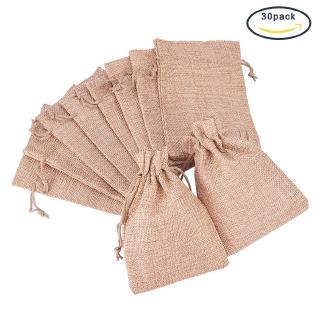 ถุงผ้ากระสอบสำหรับใส่เครื่องประดับ 30 x 10 ซม. 30 ชิ้น