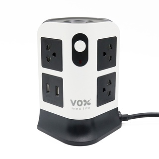 ปลั๊กไฟ Tower Power Strip (Model : NV-T272U)ปลั๊กไฟ 7 ช่อง 2 สวิตช์ 2 USB (2.1A Max)ความยาวสาย : 3 เมตร