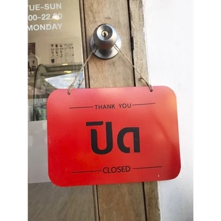 ป้ายเปิด-ปิดร้านคาเฟ่สุดเก๋ ป้ายร้านอาหาร ป้ายออฟฟิต ป้ายร้านค้า ป้ายแต่งร้าน แบบ 2 หน้า สุดชิค!